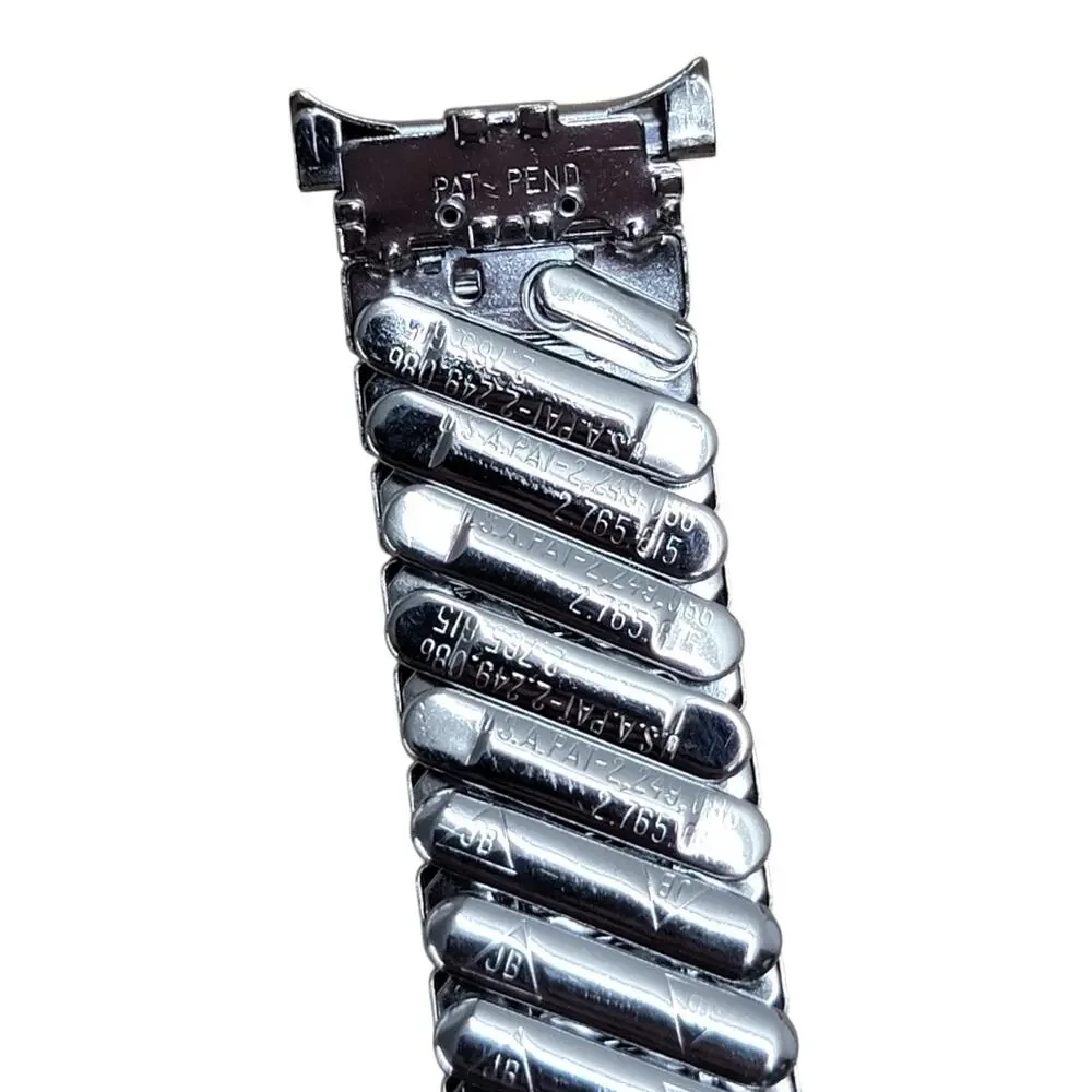 Vintage JB Champion USA Stainless Steel Expansion Watch Band Curved End 18mm